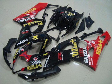 Carénage Moto GSXR 1000 K5 2005-2006 - Noir Rouge Rizla Vente en Gros