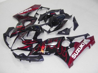Carénage Moto GSXR 1000 K5 2005-2006 - Rouge Flamme Vente en Gros