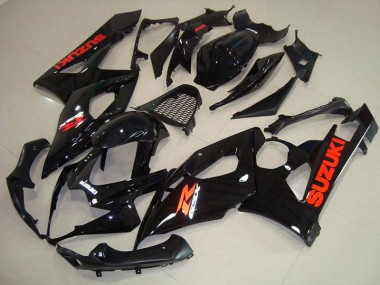 Carénage Moto GSXR 1000 K5 2005-2006 - Noir Brillant Rouge Décalque Vente en Gros