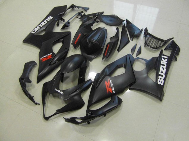 Carénage Moto GSXR 1000 K5 2005-2006 - Noir Mat avec Blanc Décalque Vente en Gros Carénage Moto GSXR 1000 K5 2005-2006 - Noir Mat avec Blanc Décalque Vente en Gros