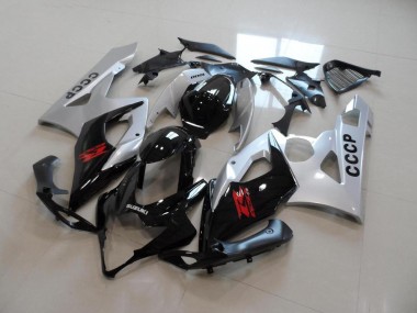 Carénage Moto GSXR 1000 K5 2005-2006 - Argent Noir Vente en Gros
