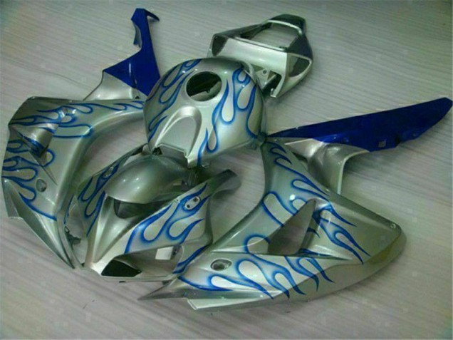 Carénage Moto CBR 1000 RR 2006-2007 - Bleu Flamme Argent Vente en Gros Carénage Moto CBR 1000 RR 2006-2007 - Bleu Flamme Argent Vente en Gros