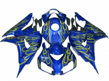 Carénage Moto CBR 1000 RR 2006-2007 - Jaune Flamme Bleu Vente en Gros