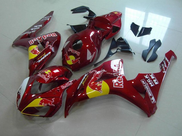 Carénage Moto CBR 1000 RR 2006-2007 - Rouge Bonbon Red Bull Vente en Gros Carénage Moto CBR 1000 RR 2006-2007 - Rouge Bonbon Red Bull Vente en Gros
