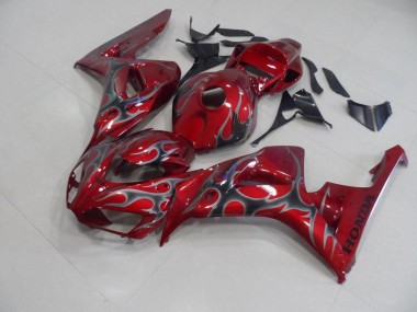 Carénage Moto CBR 1000 RR 2006-2007 - Rouge Argent Flamme Vente en Gros