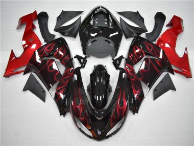Carénage Moto ZX10R 2006-2007 - Rouge Flamme Vente en Gros