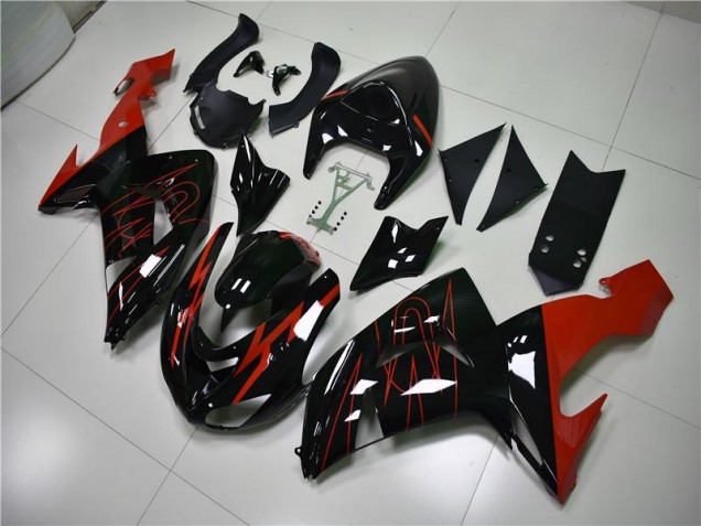 Carénage Moto ZX10R 2006-2007 - Noir Rouge Vente en Gros Carénage Moto ZX10R 2006-2007 - Noir Rouge Vente en Gros