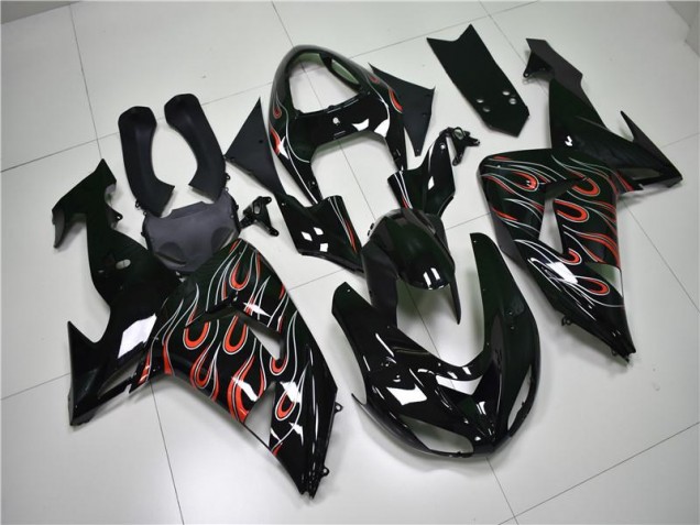 Carénage Moto ZX10R 2006-2007 - Noir Gris Rouge Vente en Gros Carénage Moto ZX10R 2006-2007 - Noir Gris Rouge Vente en Gros