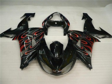 Carénage Moto ZX10R 2006-2007 - Noir Gris Rouge Vente en Gros