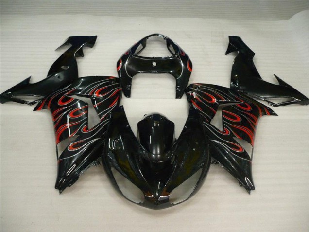 Carénage Moto ZX10R 2006-2007 - Noir Gris Rouge Vente en Gros Carénage Moto ZX10R 2006-2007 - Noir Gris Rouge Vente en Gros