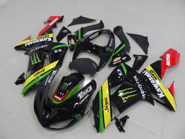 Carénage Moto ZX10R 2006-2007 - Noir Jaune Monster Vente en Gros Carénage Moto ZX10R 2006-2007 - Noir Jaune Monster Vente en Gros