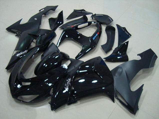 Carénage Moto ZX10R 2006-2007 - Noir Brillant Noir Mat Vente en Gros Carénage Moto ZX10R 2006-2007 - Noir Brillant Noir Mat Vente en Gros