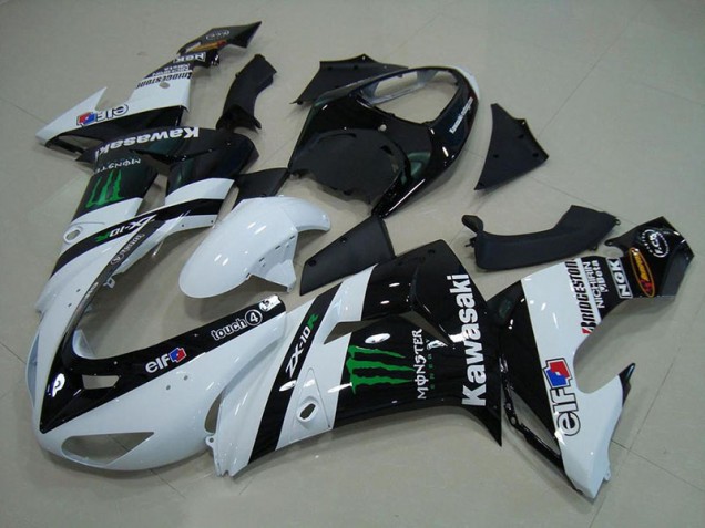 Carénage Moto ZX10R 2006-2007 - Blanc Monster Vente en Gros Carénage Moto ZX10R 2006-2007 - Blanc Monster Vente en Gros