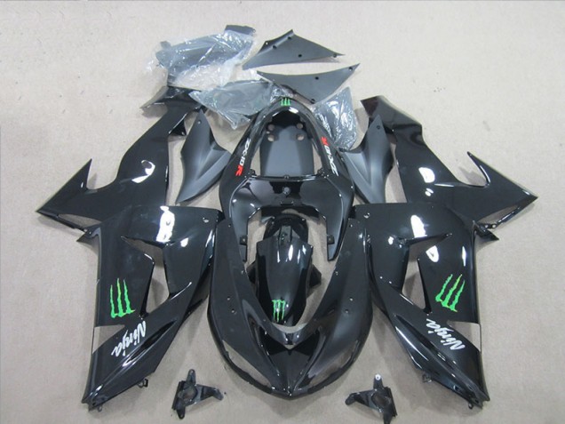 Carénage Moto ZX10R 2006-2007 - Noir Vert Monster Ninja Vente en Gros Carénage Moto ZX10R 2006-2007 - Noir Vert Monster Ninja Vente en Gros