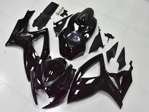 Carénage Moto GSXR 600 / 750 K6 2006-2007 - Noir Brillant Vente en Gros