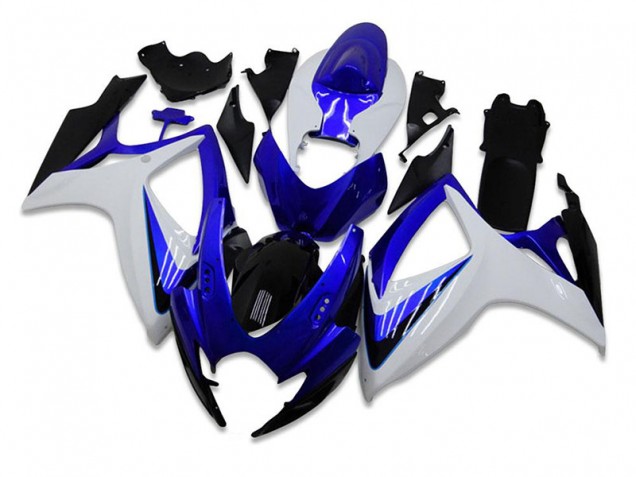 Kit Carénages Motos GSXR 600 / 750 K6 2006-2007 - Bleu Blanc Vente en Gros Kit Carénages Motos GSXR 600 / 750 K6 2006-2007 - Bleu Blanc Vente en Gros