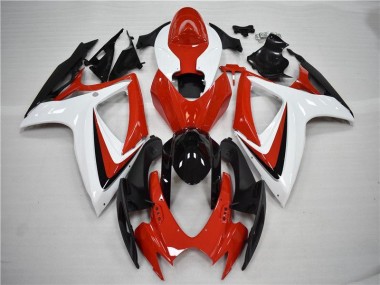 Carénages Moto GSXR 600 / 750 K6 2006-2007 - Rouge Noir Vente en Gros