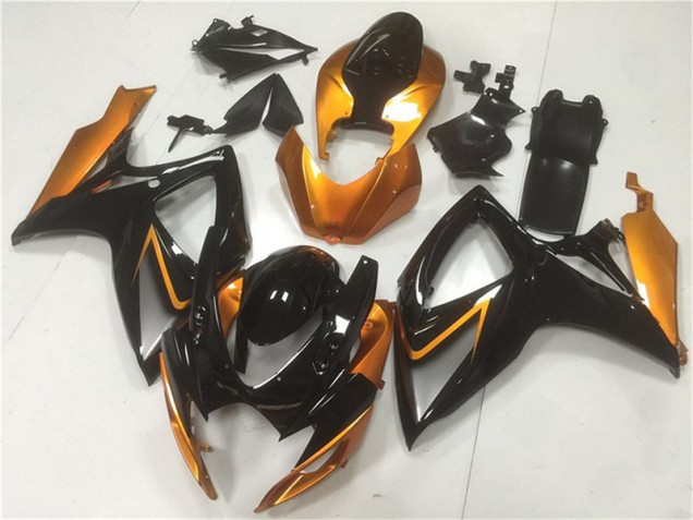 Carénages Moto GSXR 600 / 750 K6 2006-2007 - Noir Orange Vente en Gros Carénages Moto GSXR 600 / 750 K6 2006-2007 - Noir Orange Vente en Gros