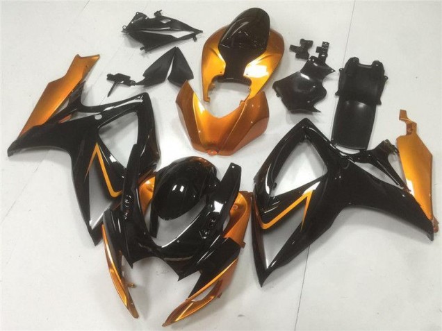 Carénages Moto GSXR 600 / 750 K6 2006-2007 - Noir Orange Vente en Gros Carénages Moto GSXR 600 / 750 K6 2006-2007 - Noir Orange Vente en Gros