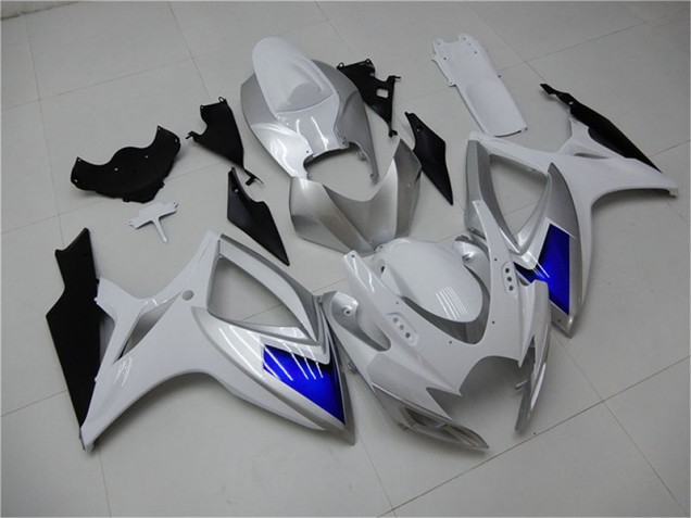Carénages Moto GSXR 600 / 750 K6 2006-2007 - Blanc Bleu Vente en Gros Carénages Moto GSXR 600 / 750 K6 2006-2007 - Blanc Bleu Vente en Gros