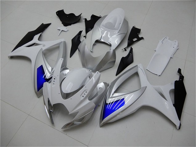 Carénages Moto GSXR 600 / 750 K6 2006-2007 - Blanc Bleu Vente en Gros Carénages Moto GSXR 600 / 750 K6 2006-2007 - Blanc Bleu Vente en Gros