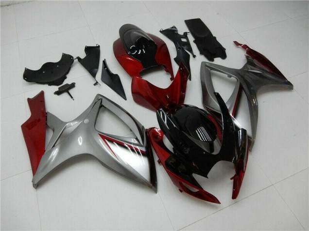 Carénage Moto GSXR 600 / 750 K6 2006-2007 - Rouge Argent Vente en Gros Carénage Moto GSXR 600 / 750 K6 2006-2007 - Rouge Argent Vente en Gros