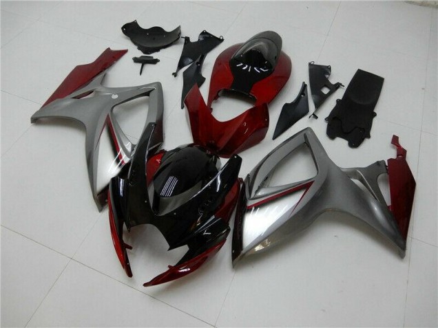 Carénage Moto GSXR 600 / 750 K6 2006-2007 - Rouge Argent Vente en Gros Carénage Moto GSXR 600 / 750 K6 2006-2007 - Rouge Argent Vente en Gros