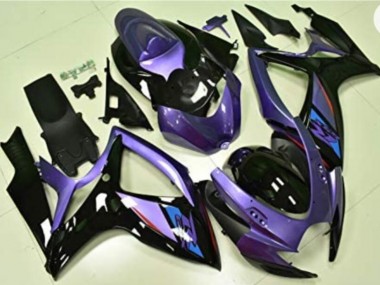 Carénage Moto GSXR 600 / 750 K6 2006-2007 - Violet Noir Vente en Gros