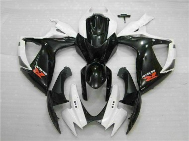 Carénage Moto GSXR 600 / 750 K6 2006-2007 - Blanc Noir Vente en Gros