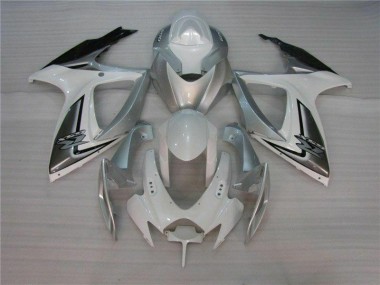 Carénages Moto GSXR 600 / 750 K6 2006-2007 - Blanc Argent Vente en Gros