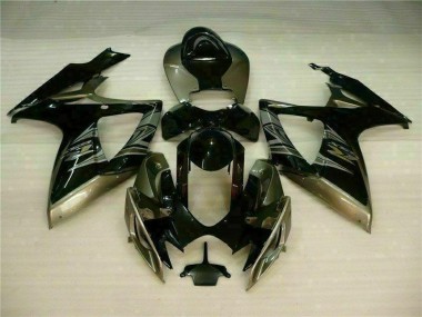 Carénages Moto GSXR 600 / 750 K6 2006-2007 - Noir Gris Vente en Gros