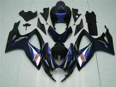 Carénage Moto GSXR 600 / 750 K6 2006-2007 - Noir Bleu Vente en Gros