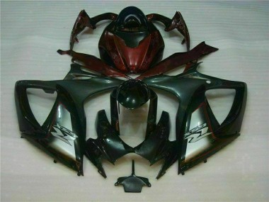 Carénage Moto GSXR 600 / 750 K6 2006-2007 - Noir Rouge Vente en Gros