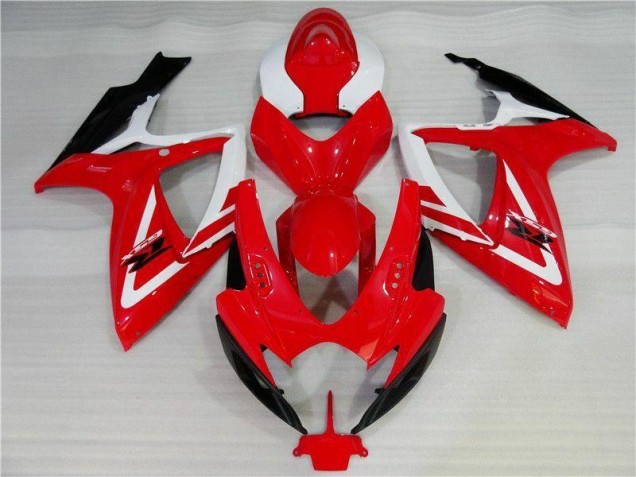 Carénage Moto GSXR 600 / 750 K6 2006-2007 - Rouge Blanc Vente en Gros Carénage Moto GSXR 600 / 750 K6 2006-2007 - Rouge Blanc Vente en Gros