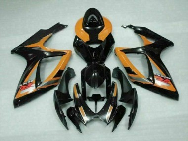 Carénage Moto GSXR 600 / 750 K6 2006-2007 - Noir Orange Vente en Gros