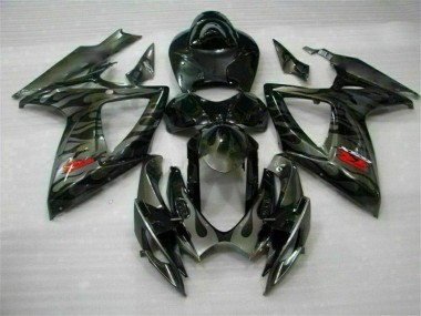 Kit Carénages Motos & Plastique GSXR 600 / 750 K6 2006-2007 - Noir Vente en Gros