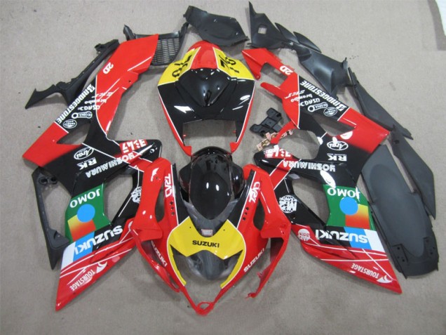 Carénage Moto GSXR 600 K6 2006-2007 - Noir Rouge Jaune Jomo Vente en Gros Carénage Moto GSXR 600 K6 2006-2007 - Noir Rouge Jaune Jomo Vente en Gros