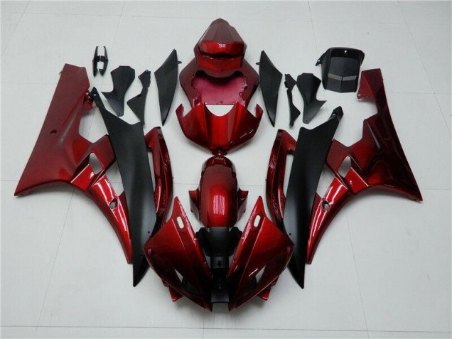 Carénages Moto R6 2006-2007 - Rouge Noir Vente en Gros Carénages Moto R6 2006-2007 - Rouge Noir Vente en Gros