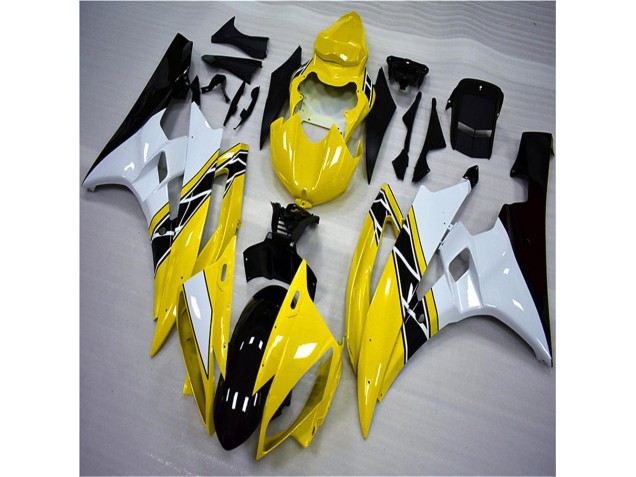 Carénage Moto R6 2006-2007 - Jaune Blanc Noir Vente en Gros Carénage Moto R6 2006-2007 - Jaune Blanc Noir Vente en Gros