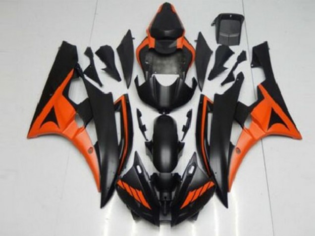 Carénages Moto R6 2006-2007 - Orange Noir Vente en Gros Carénages Moto R6 2006-2007 - Orange Noir Vente en Gros