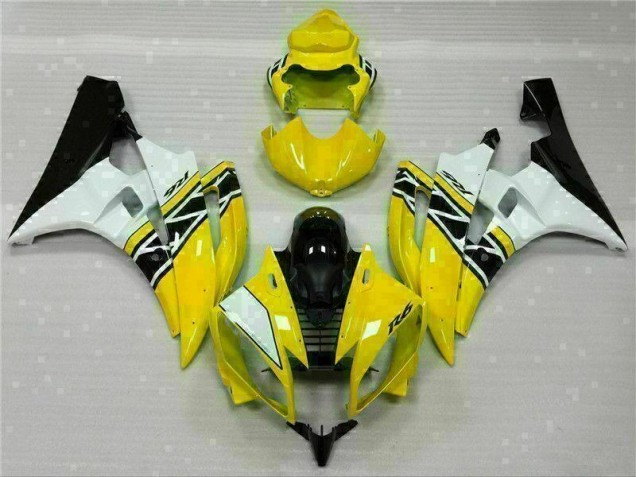 Carénages Moto R6 2006-2007 - Jaune Blanc Noir Vente en Gros