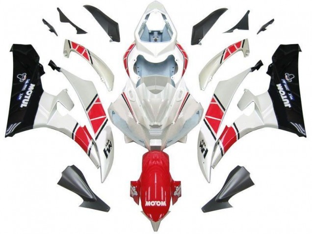 Carénage Moto R6 2006-2007 - Blanc Rouge Noir Vente en Gros Carénage Moto R6 2006-2007 - Blanc Rouge Noir Vente en Gros