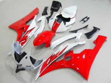 Kit Carénages Motos & Plastique R6 2006-2007 - Rouge Blanc Vente en Gros