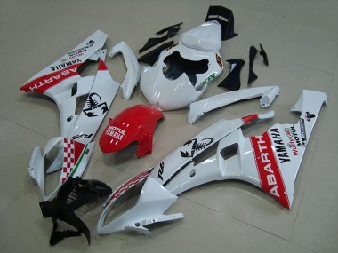 Carénage Moto R6 2006-2007 - Blanc Rouge Abarth Vente en Gros