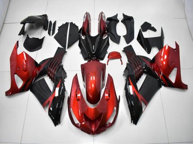 Carénage Moto ZX14R ZZR 1400 2006-2011 - Rouge Noir Vente en Gros