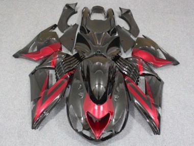 Carénages Moto ZX14R ZZR 1400 2006-2011 - Noir Rouge Vente en Gros