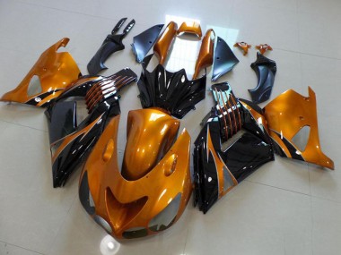 Carénage Moto ZX14R ZZR 1400 2006-2011 - Brun et Noir No Décalque Vente en Gros