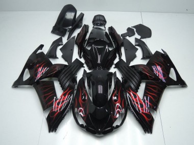 Carénage Moto ZX14R ZZR 1400 2006-2011 - Rouge Flamme Vente en Gros