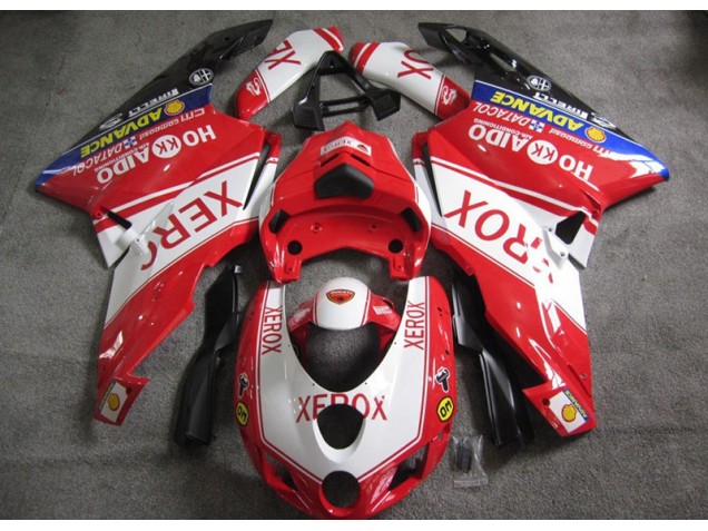 Carénage Moto Ducati 749 2005-2006 - Rouge Blanc Xerox Vente en Gros Carénage Moto Ducati 749 2005-2006 - Rouge Blanc Xerox Vente en Gros