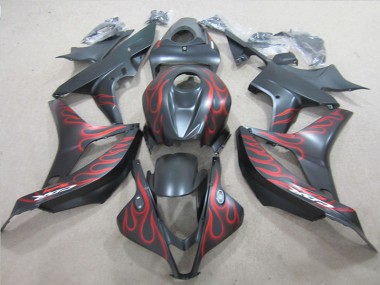 Carénage Moto CBR 600 RR 2007-2008 - Noir avec Rouge Flamme Vente en Gros